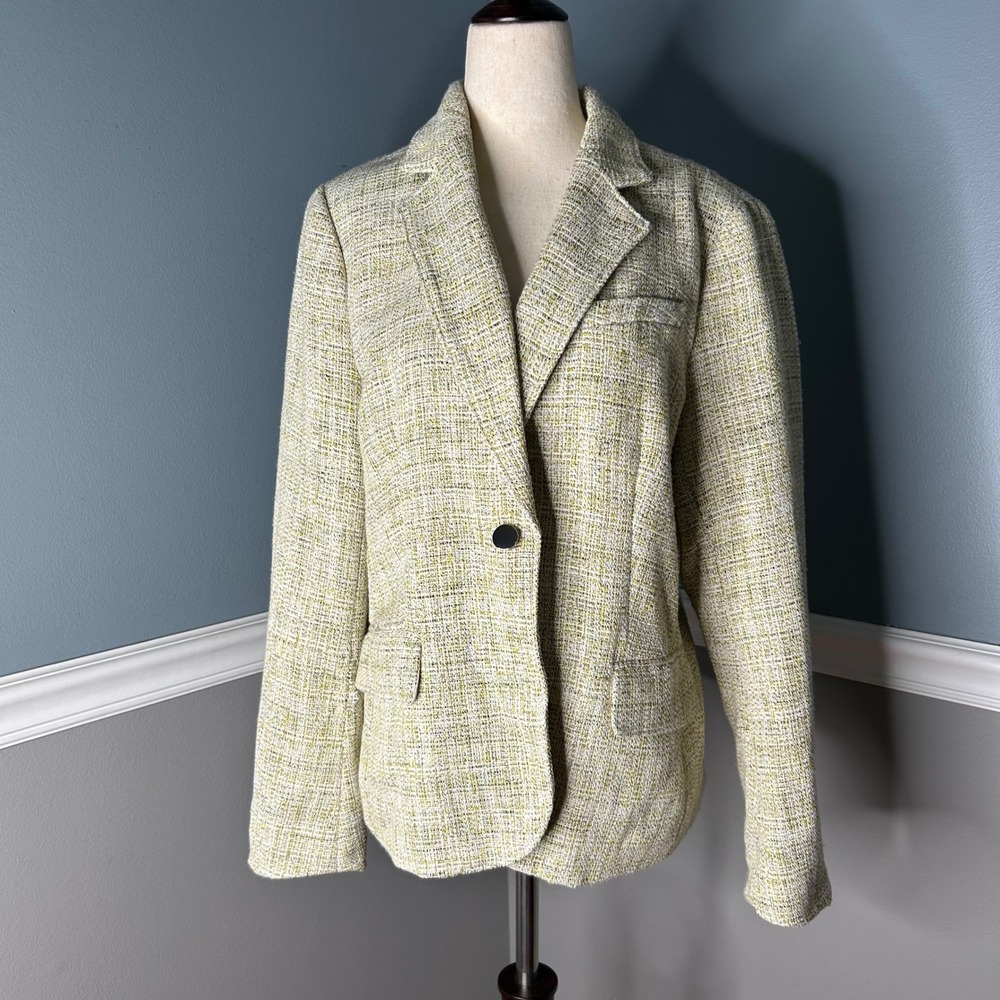 Anne Klein Women's Tweed Blazer Jacket Business Casual Career Size 10
